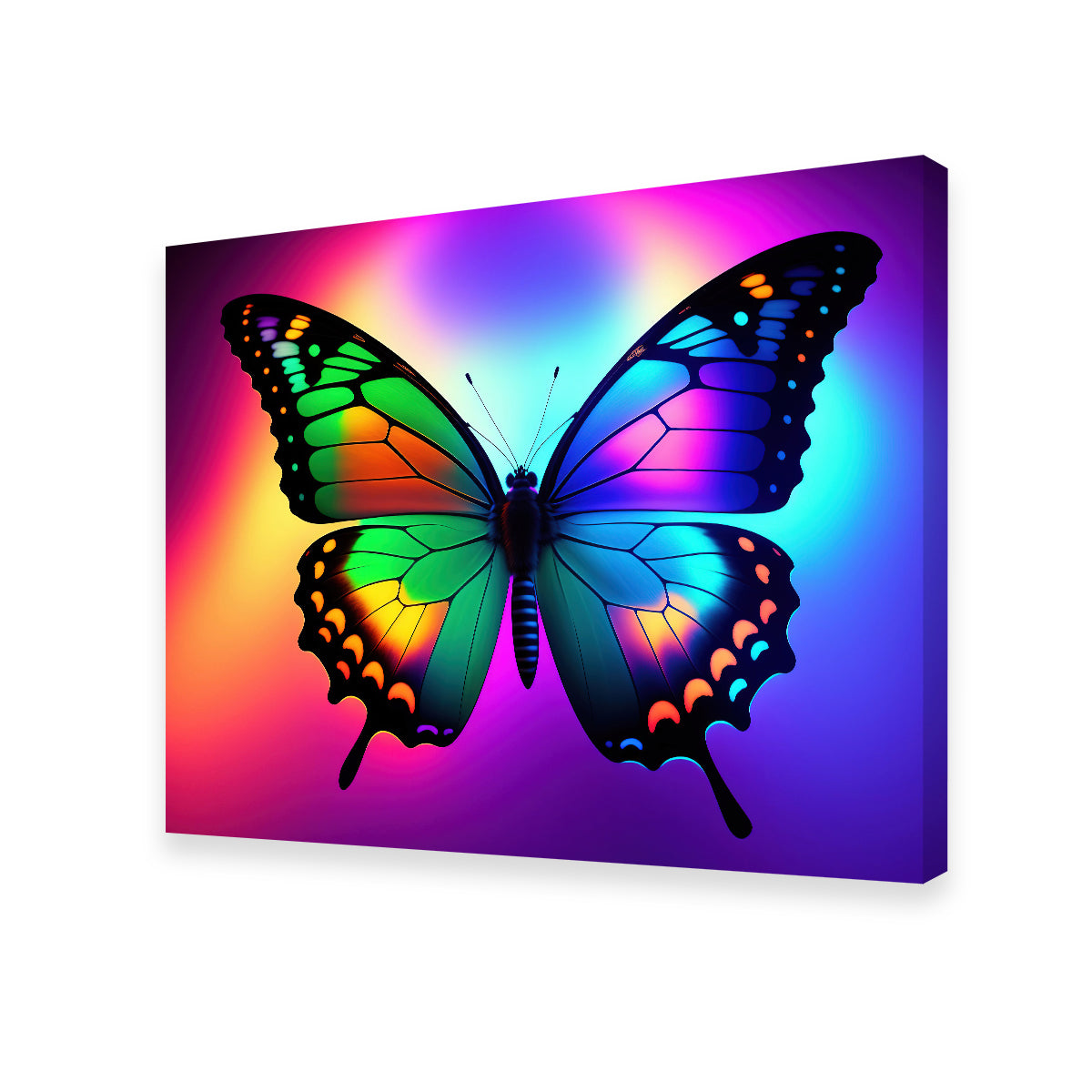 Neon Butterfly Wall Art