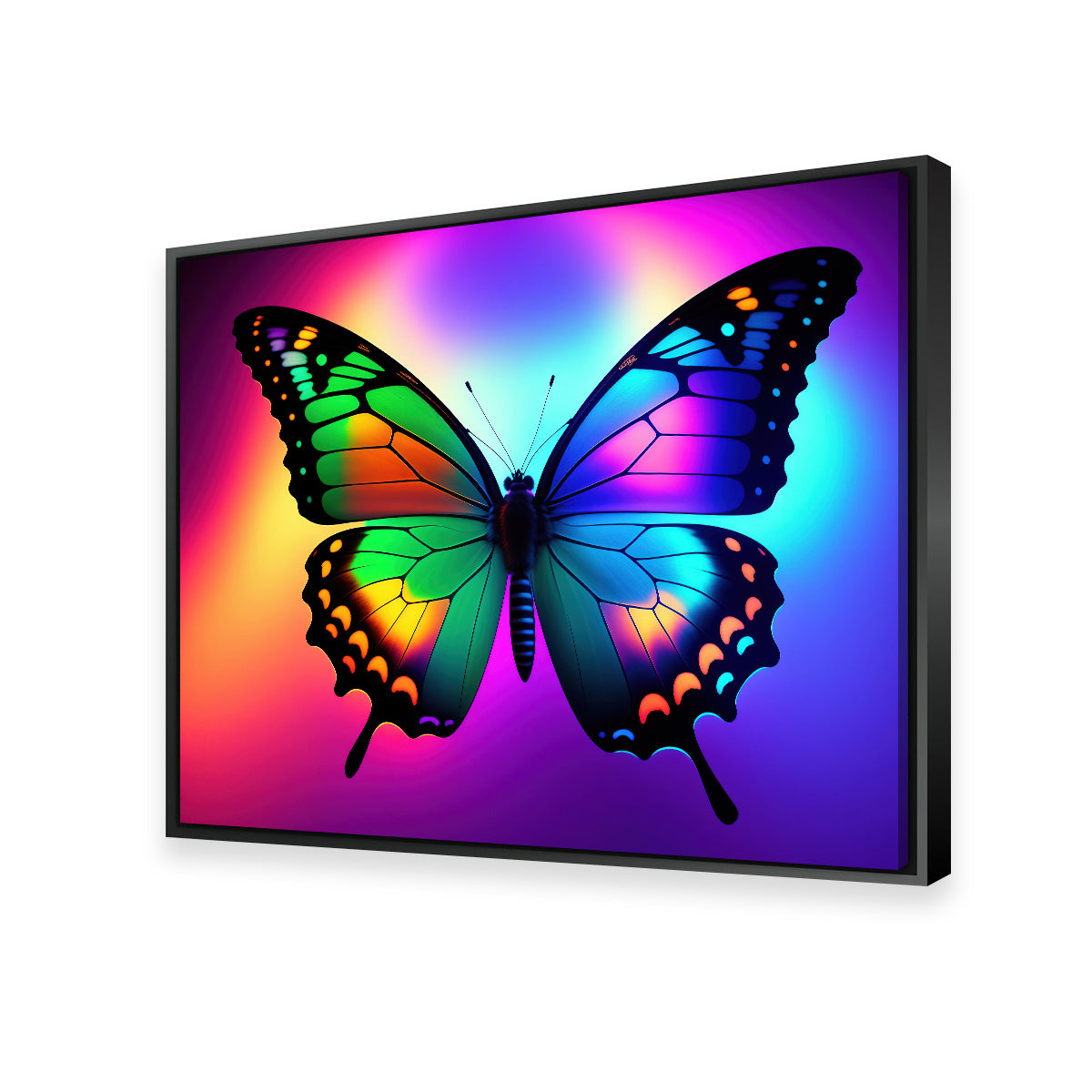 Neon Butterfly Wall Art