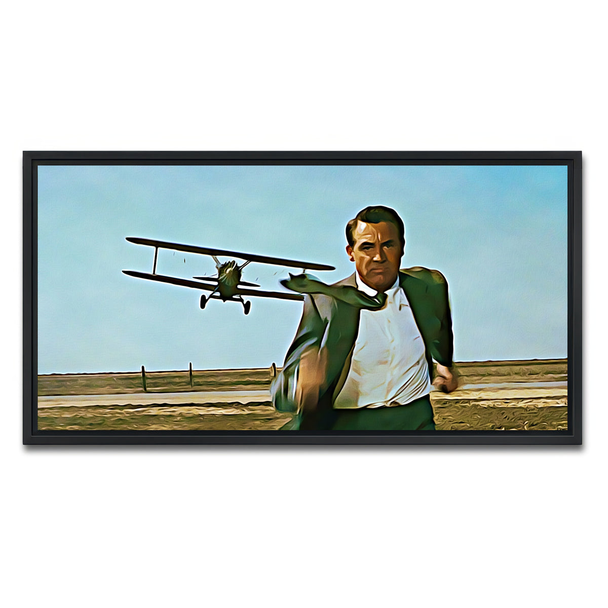 AUTO-MOCKUP WHITE | north by northwest wall art | 1 Piece | Black Frame | group=2x1