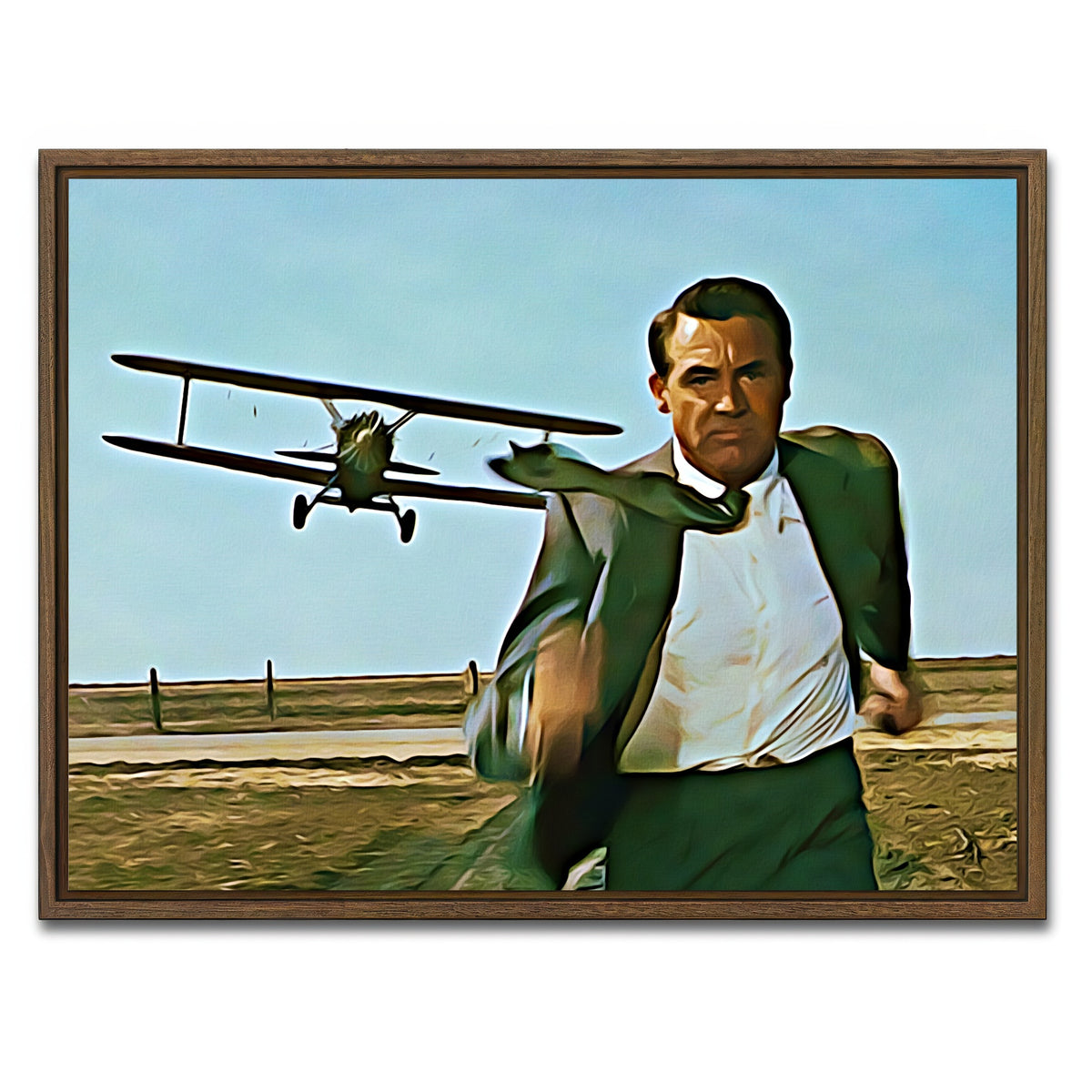AUTO-MOCKUP WHITE | north by northwest wall art | 1 Piece | Walnut Frame | group=4x3