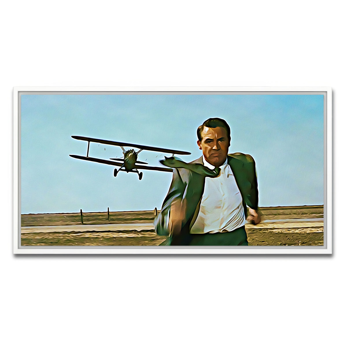 AUTO-MOCKUP WHITE | north by northwest wall art | 1 Piece | White Frame | group=2x1