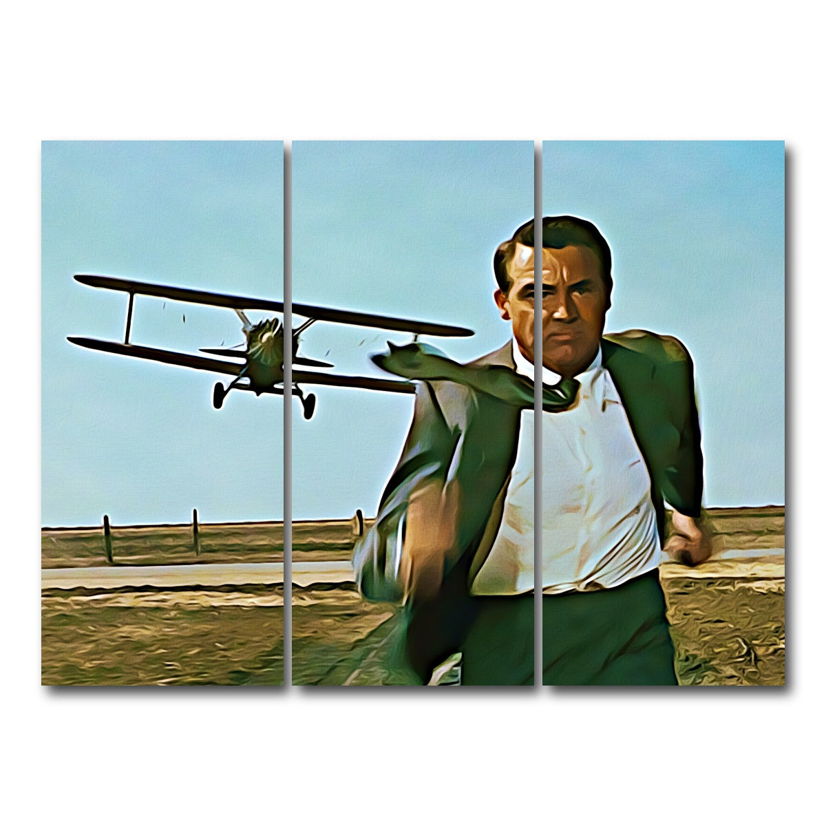 AUTO-MOCKUP WHITE | north by northwest wall art | 3 Piece | Gallery Wrapped | group=8x18