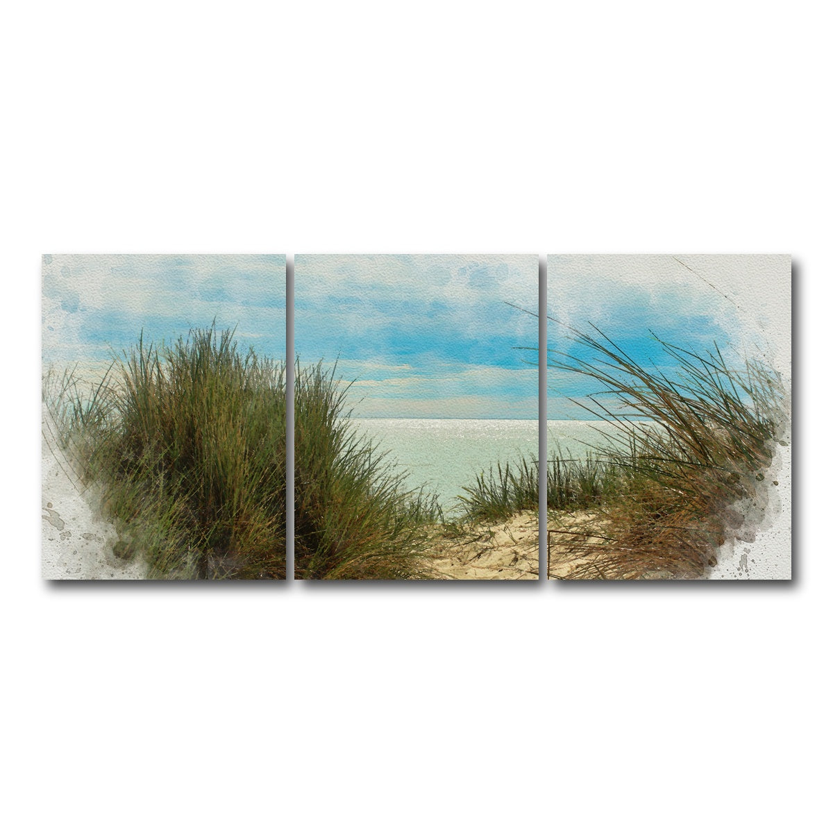 AUTO-MOCKUP WHITE | ocean view painting | 3 Piece | Gallery Wrap Canvas | group=18x24