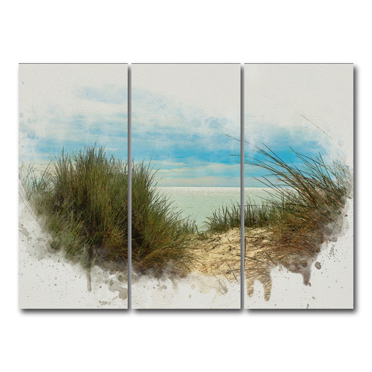 AUTO-MOCKUP WHITE | ocean view painting | 3 Piece | Gallery Wrap Canvas | group=8x18