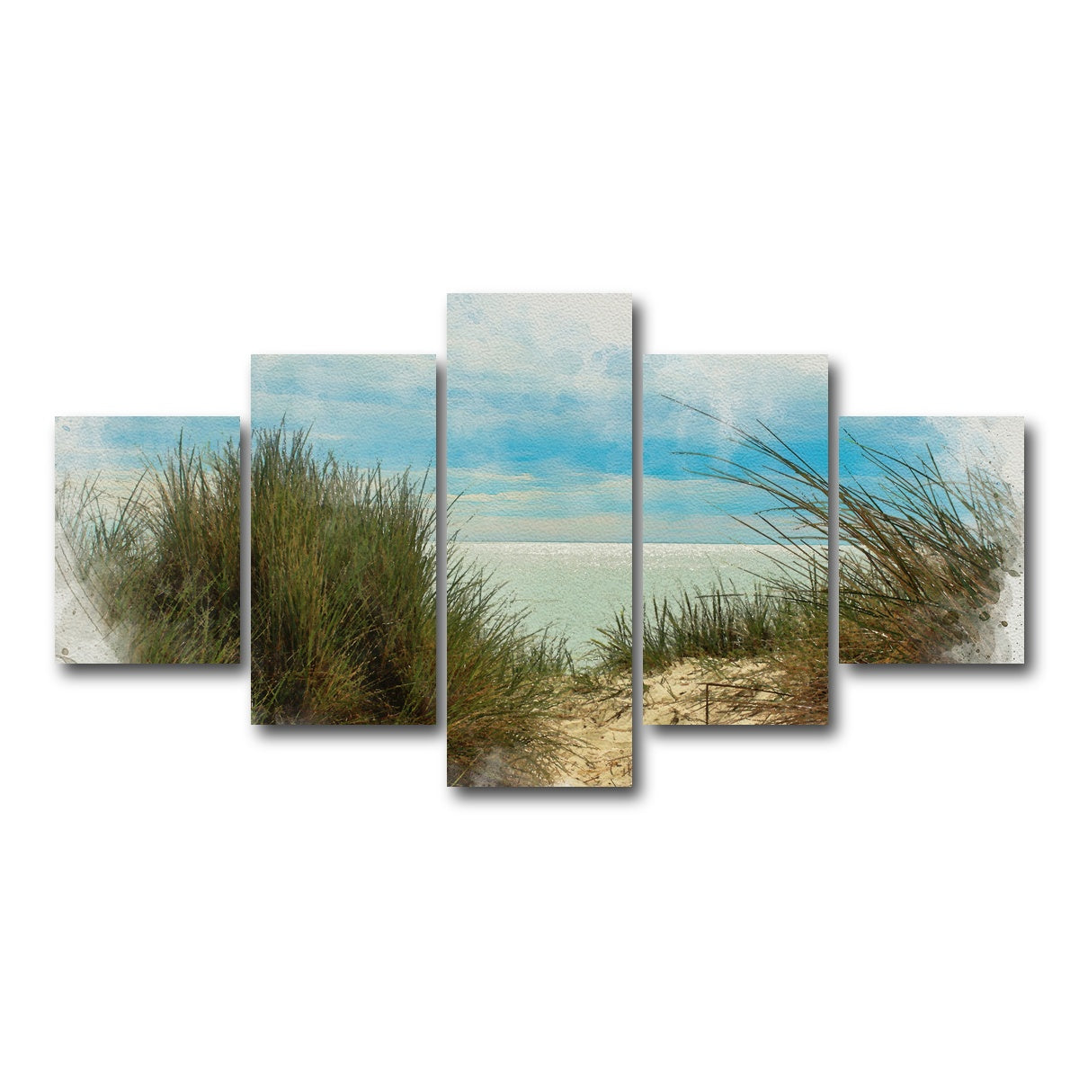 AUTO-MOCKUP WHITE | ocean view painting | 5 Piece | Gallery Wrap Canvas | group=5_short