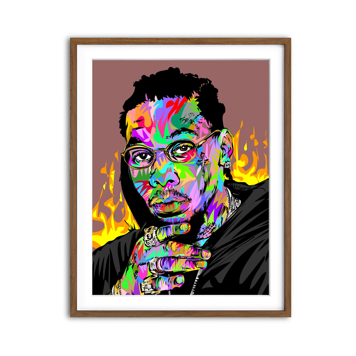 Framed Print 3x4 Walnut