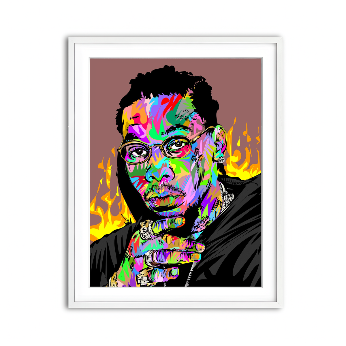 Framed Print 3x4 White