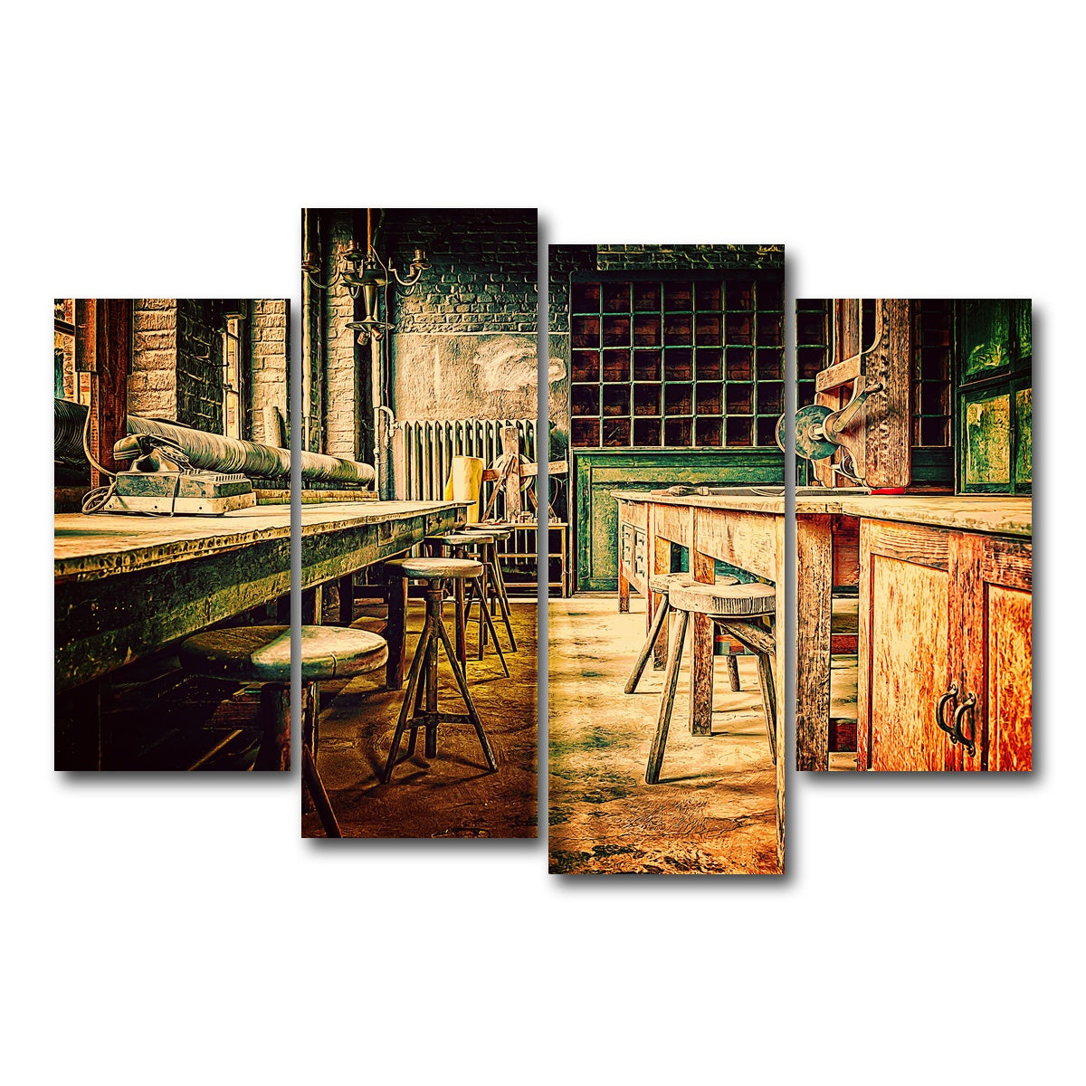 AUTO-MOCKUP WHITE | olde workshop | 4 Piece | Gallery Wrap Canvas | group=4_short