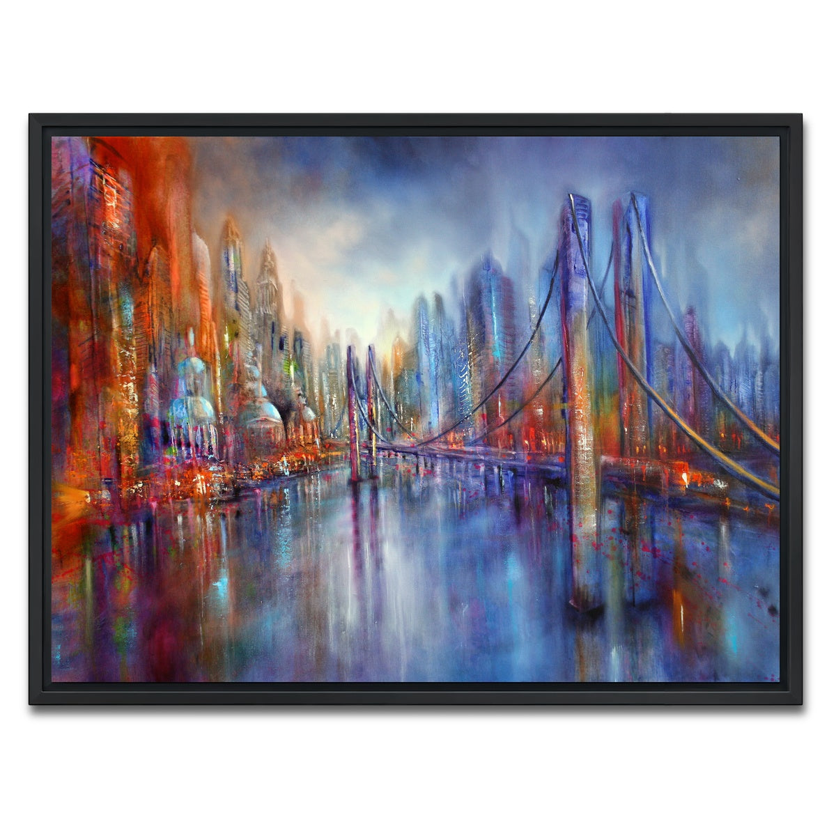 AUTO-MOCKUP WHITE | on the road | 1 Piece | Black Framed Canvas | group=4x3