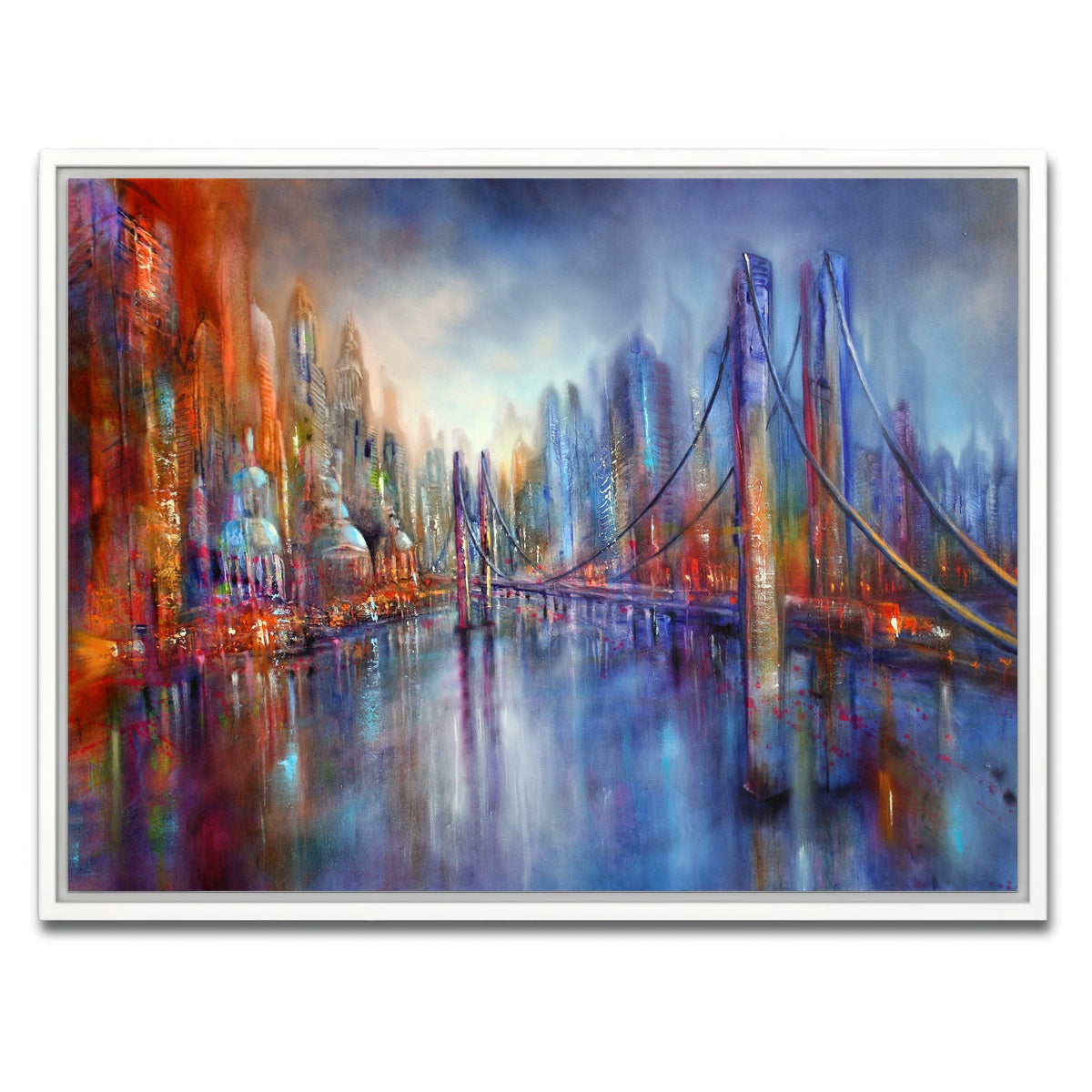 AUTO-MOCKUP WHITE | on the road | 1 Piece | White Framed Canvas | group=4x3