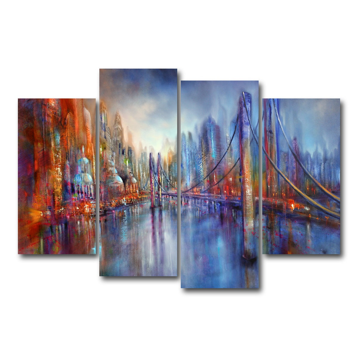 AUTO-MOCKUP WHITE | on the road | 4 Piece | Gallery Wrap Canvas | group=4_short