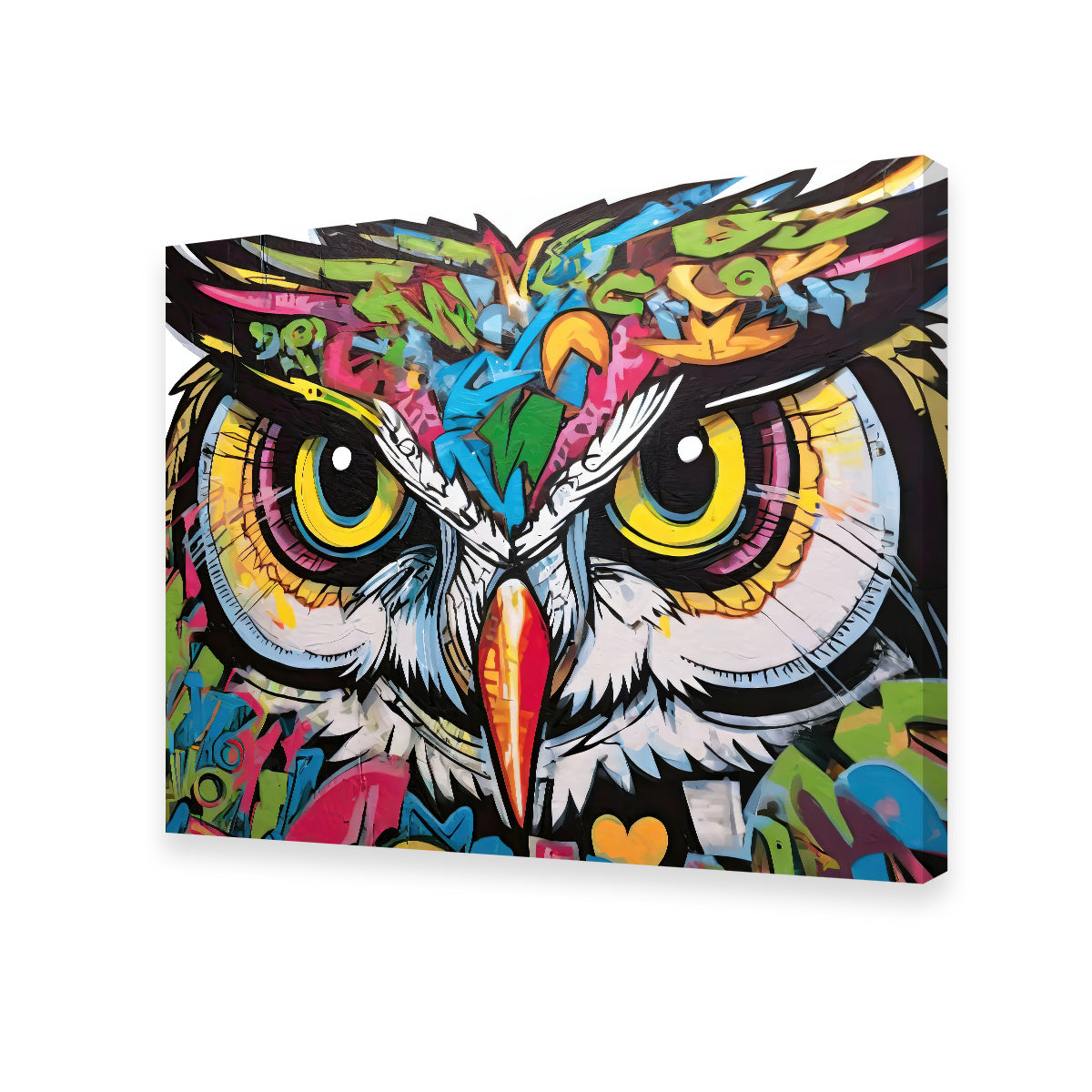 Owl Graffiti Wall Art