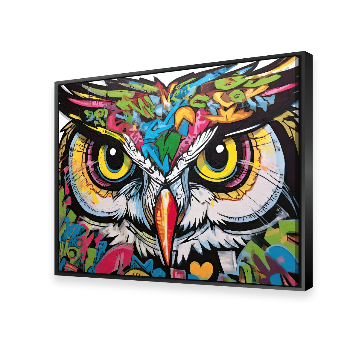 Owl Graffiti Wall Art