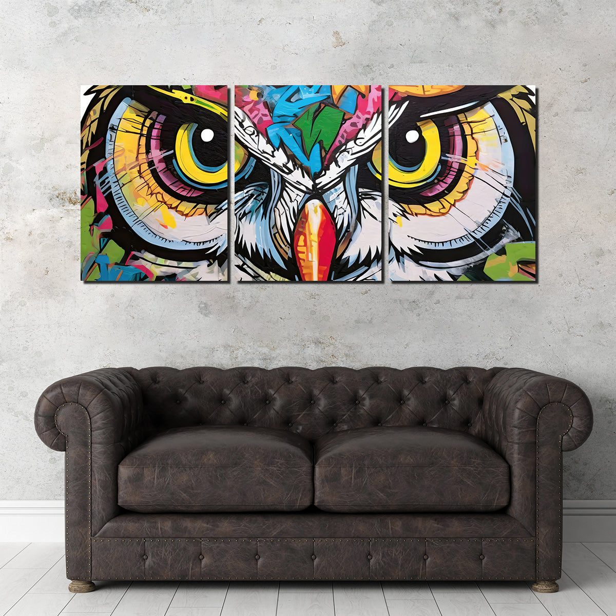 Owl Graffiti Wall Art