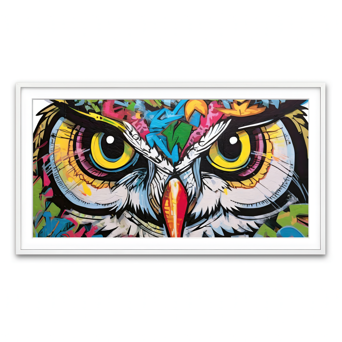 Framed Print 2x1 White