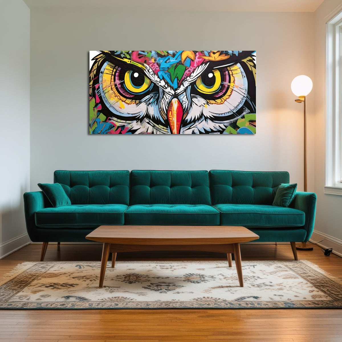 AUTO-MOCKUP ROOM | owl graffiti