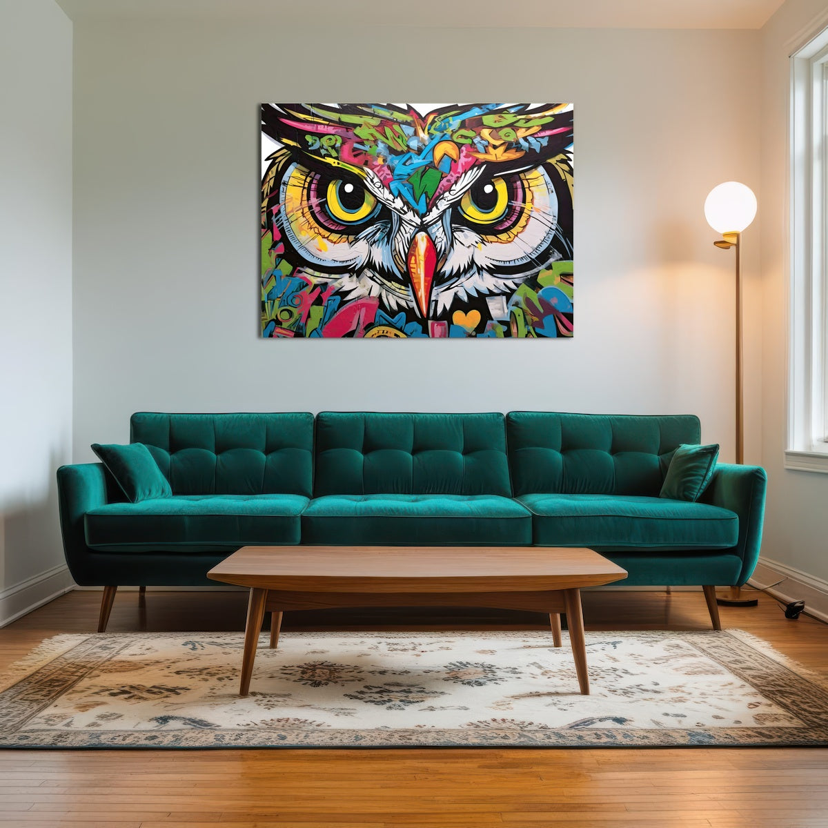 AUTO-MOCKUP ROOM | owl graffiti
