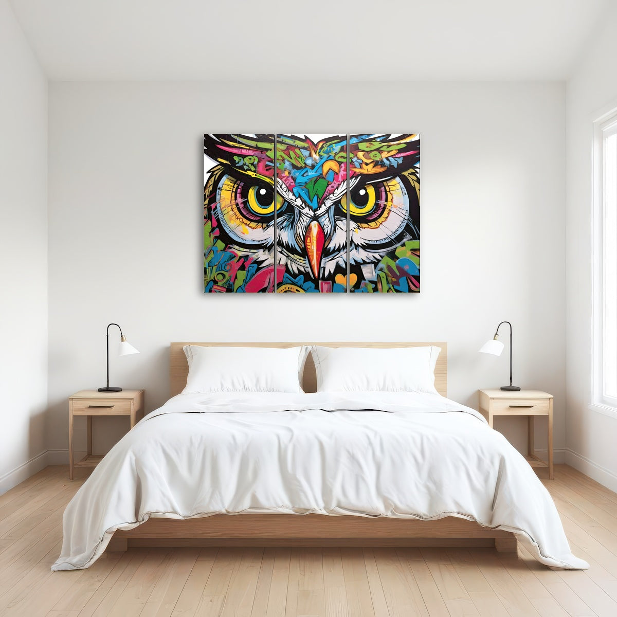 AUTO-MOCKUP ROOM | owl graffiti