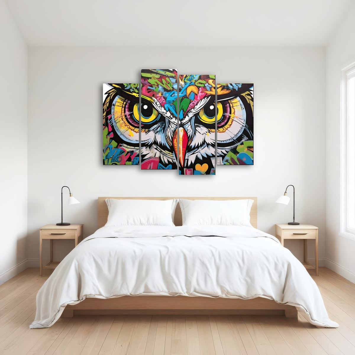 AUTO-MOCKUP ROOM | owl graffiti