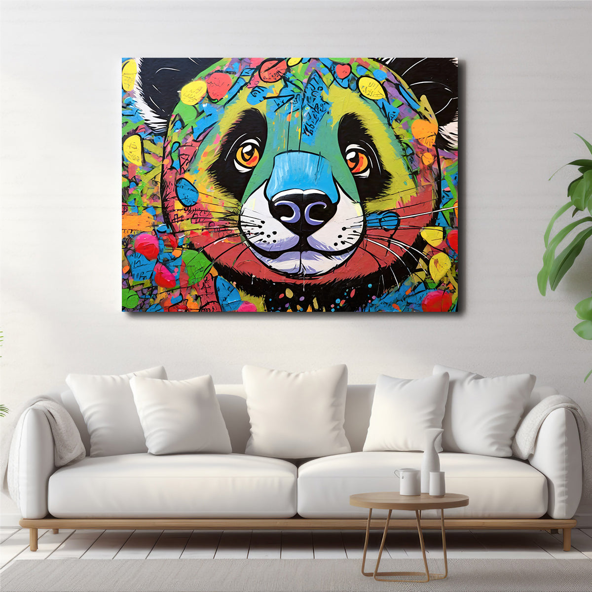 Panda Graffiti Wall Art