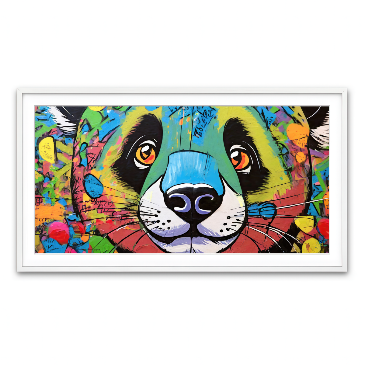 Framed Print 2x1 White