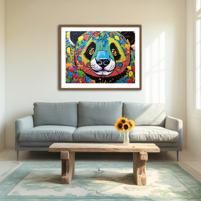 AUTO-MOCKUP ROOM | Panda Graffiti Wall Art