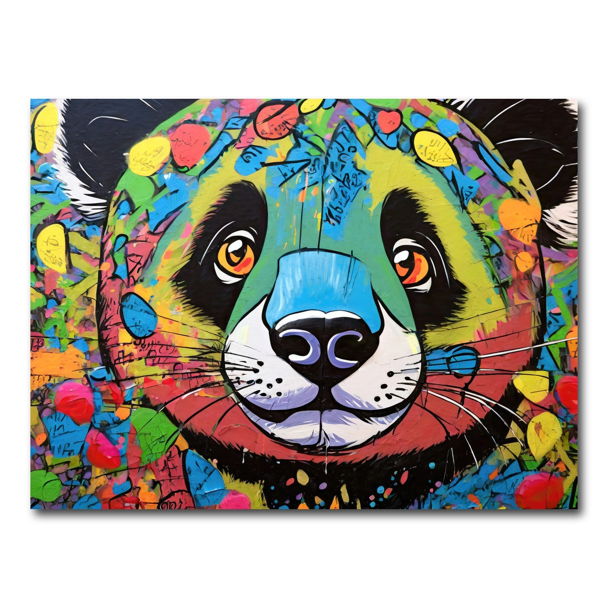AUTO-MOCKUP WHITE | panda graffiti | 1 Piece | Gallery Wrap Canvas | group=4x3