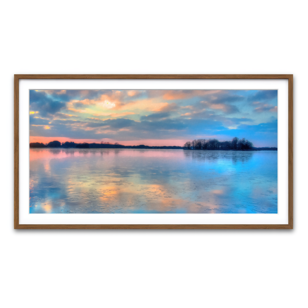 Framed Print 2x1 Walnut