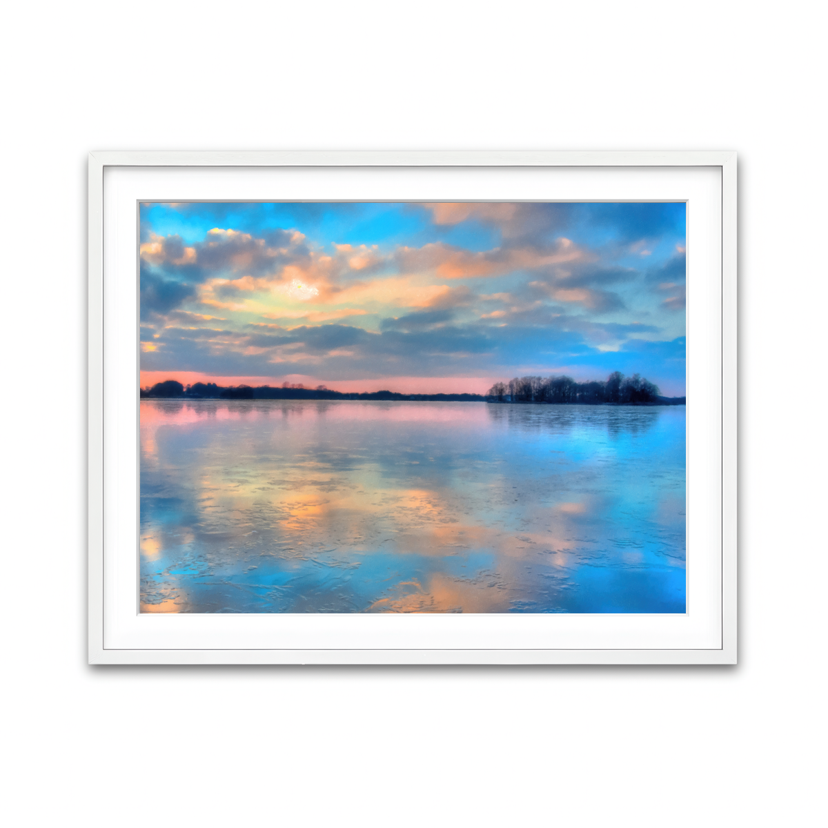 Framed Print 4x3 White