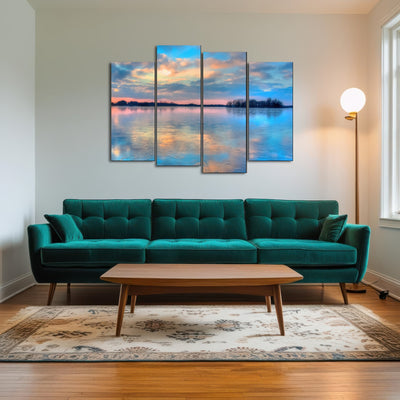 AUTO-MOCKUP ROOM | pastel clouds at sunset