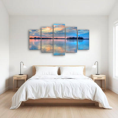 AUTO-MOCKUP ROOM | pastel clouds at sunset