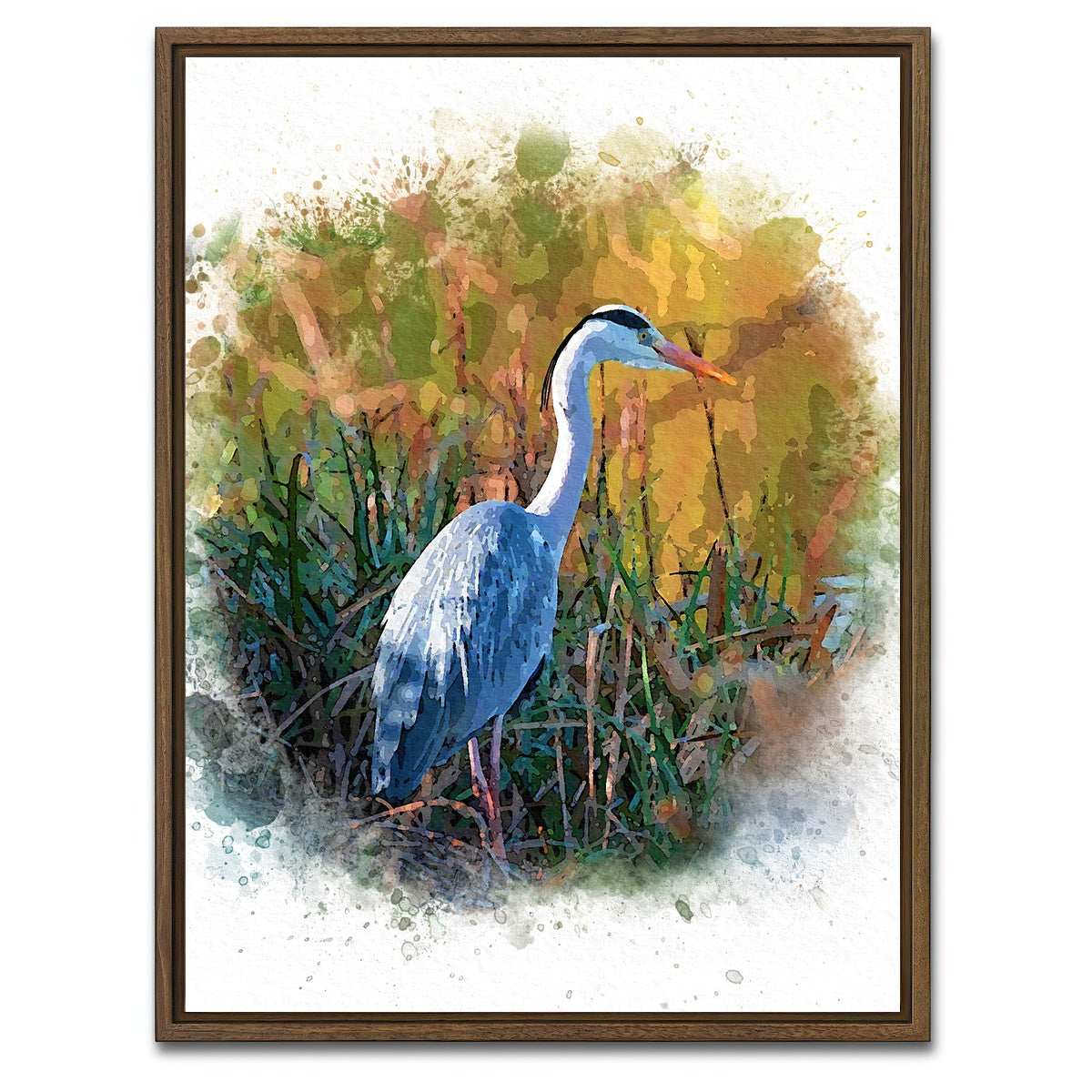 AUTO-MOCKUP WHITE | patiently waiting | 1 Piece | Walnut Framed Canvas | group=3x4