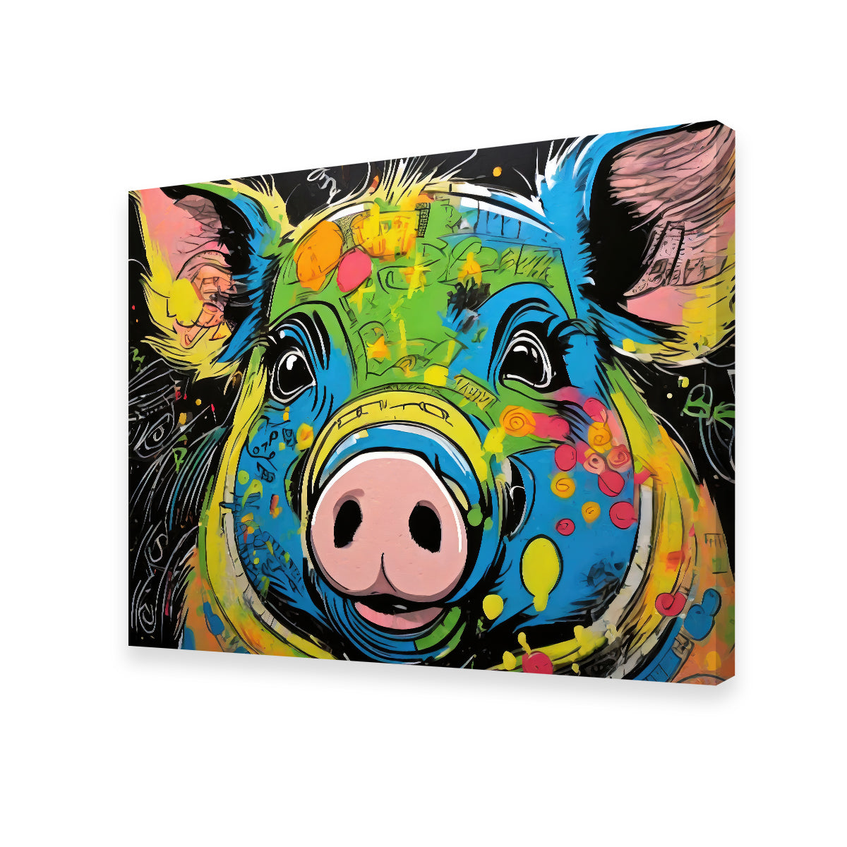 Pig Graffiti Wall Art