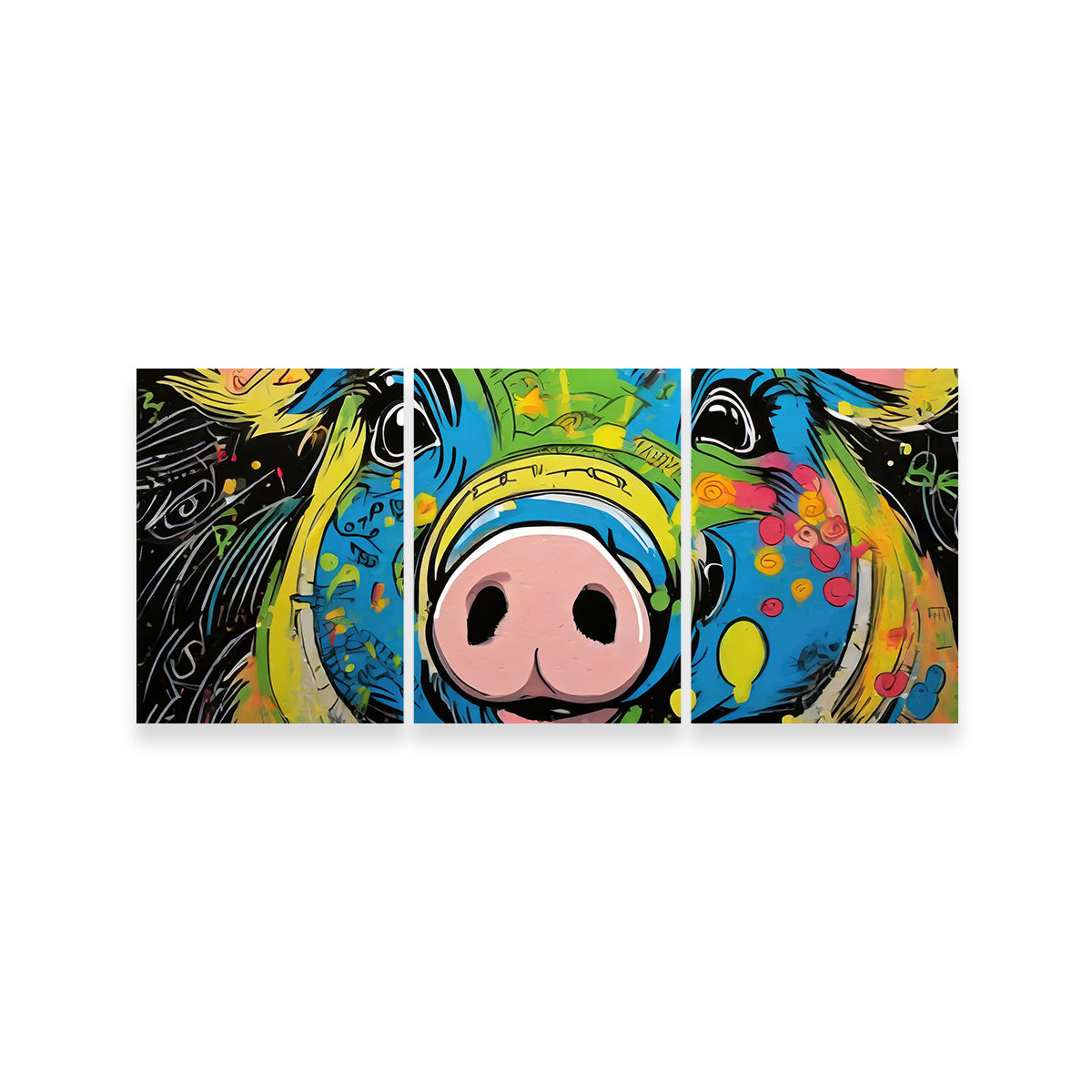 Pig Graffiti Wall Art