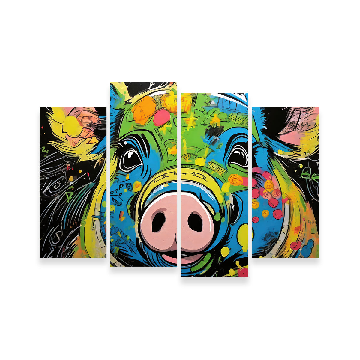 Pig Graffiti Wall Art