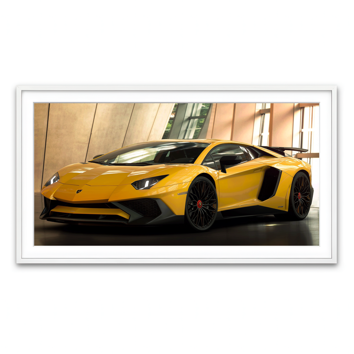 Framed Print 2x1 White