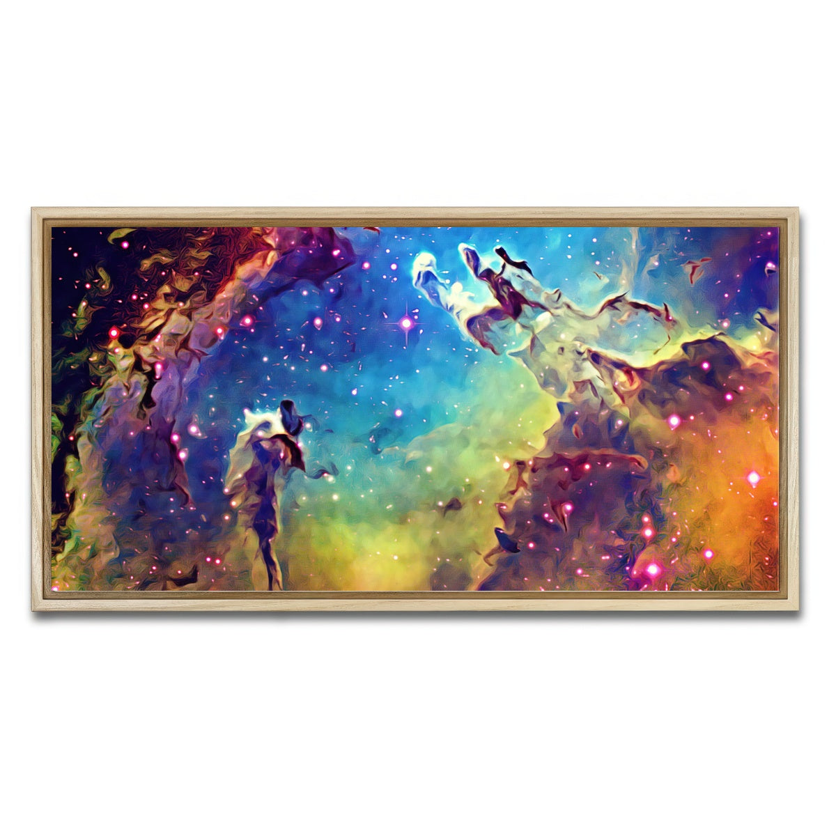 AUTO-MOCKUP WHITE | pillars of creation | 1 Piece | Natural Framed Canvas | group=2x1