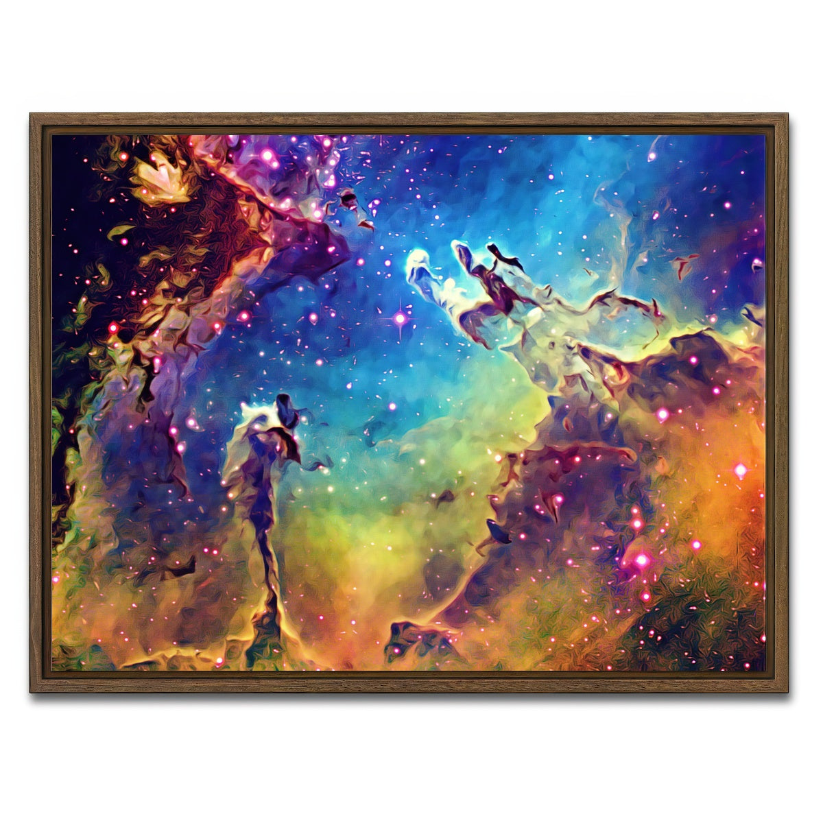 AUTO-MOCKUP WHITE | pillars of creation | 1 Piece | Walnut Framed Canvas | group=4x3