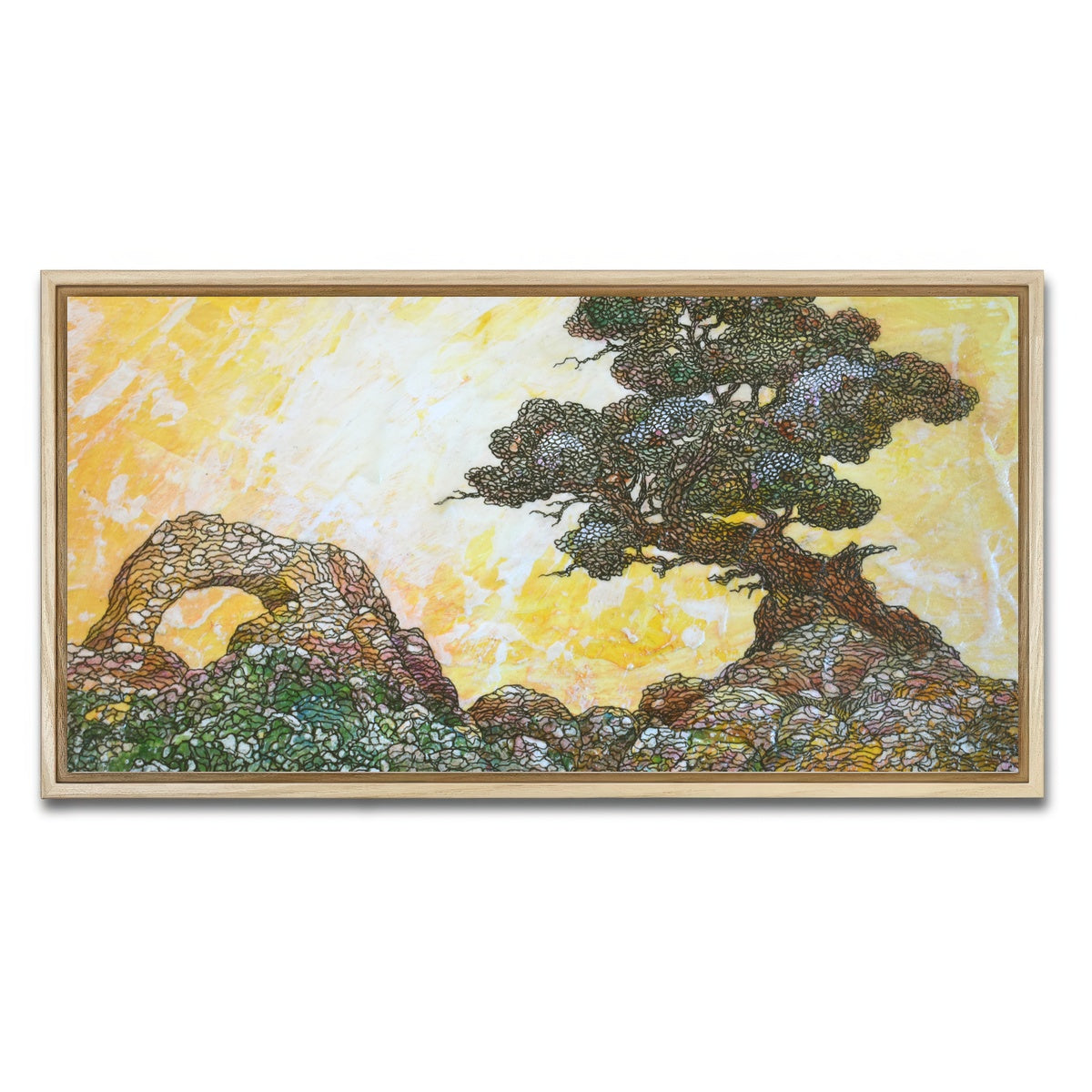 AUTO-MOCKUP WHITE | place of pleasurable existence | 1 Piece | Natural Framed Canvas | group=2x1