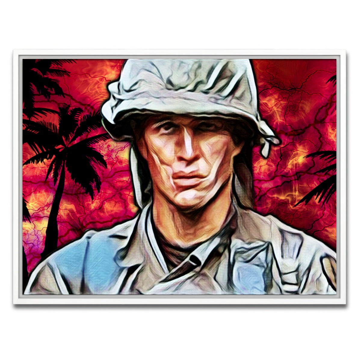 AUTO-MOCKUP WHITE | platoon barnes | 1 Piece | White Framed Canvas | group=4x3