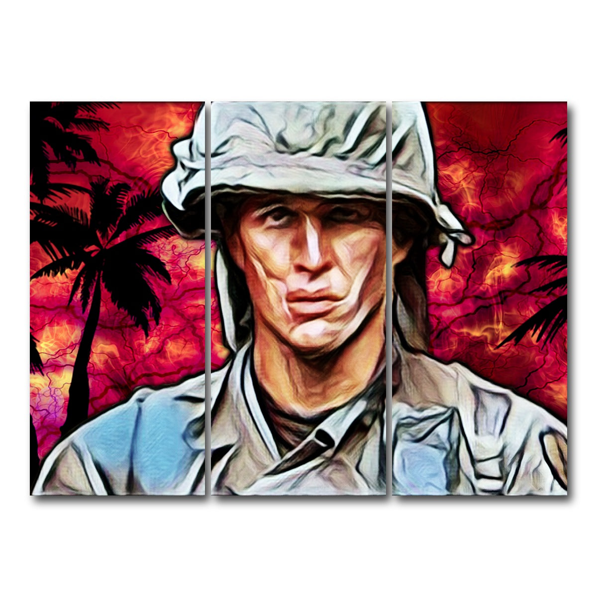 AUTO-MOCKUP WHITE | platoon barnes | 3 Piece | Gallery Wrap Canvas | group=8x18