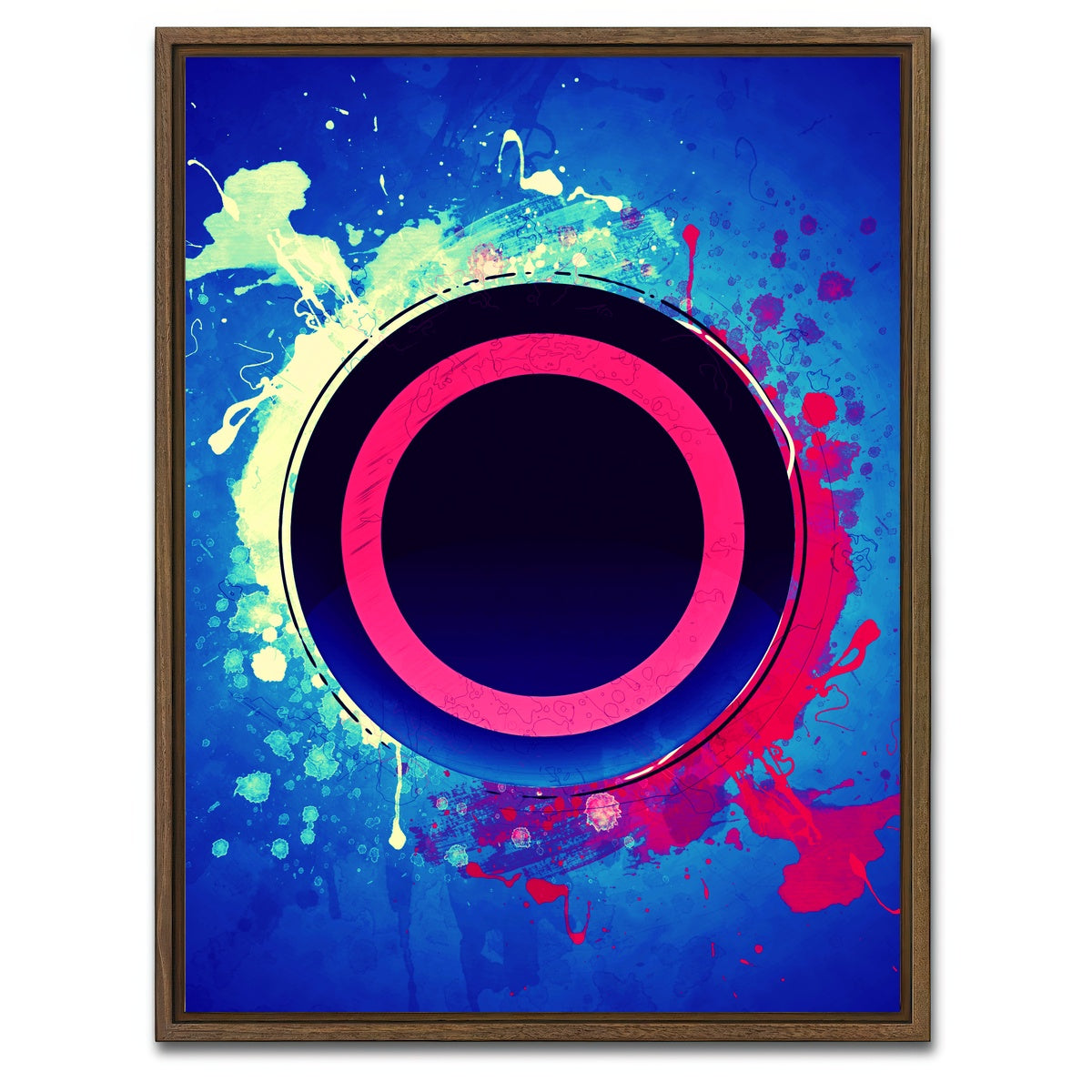 AUTO-MOCKUP WHITE | playstation circle | 1 Piece | Walnut Framed Canvas | group=3x4