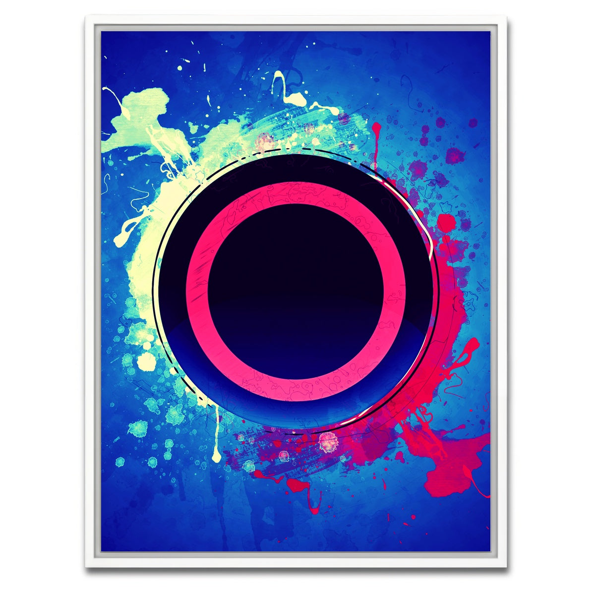 AUTO-MOCKUP WHITE | playstation circle | 1 Piece | White Framed Canvas | group=3x4