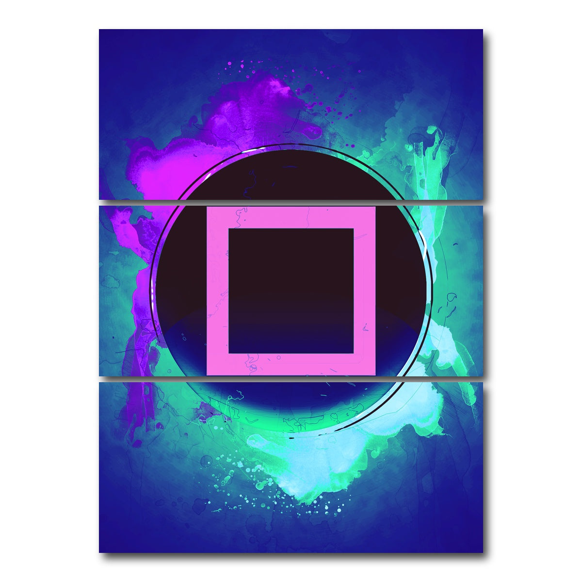 AUTO-MOCKUP WHITE | playstation square | 3 Piece | Gallery Wrap Canvas | group=8x18_stacked