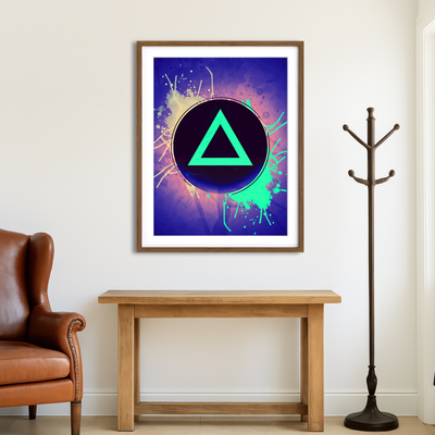 AUTO-MOCKUP ROOM | Playstation Triangle Wall Art