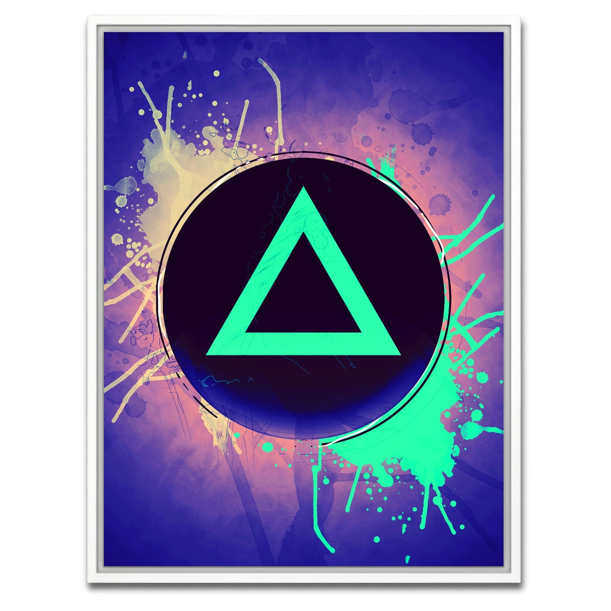AUTO-MOCKUP WHITE | playstation triangle | 1 Piece | White Framed Canvas | group=3x4