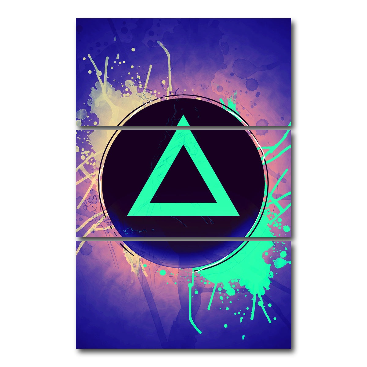 AUTO-MOCKUP WHITE | playstation triangle | 3 Piece | Gallery Wrap Canvas | group=12x24_stacked