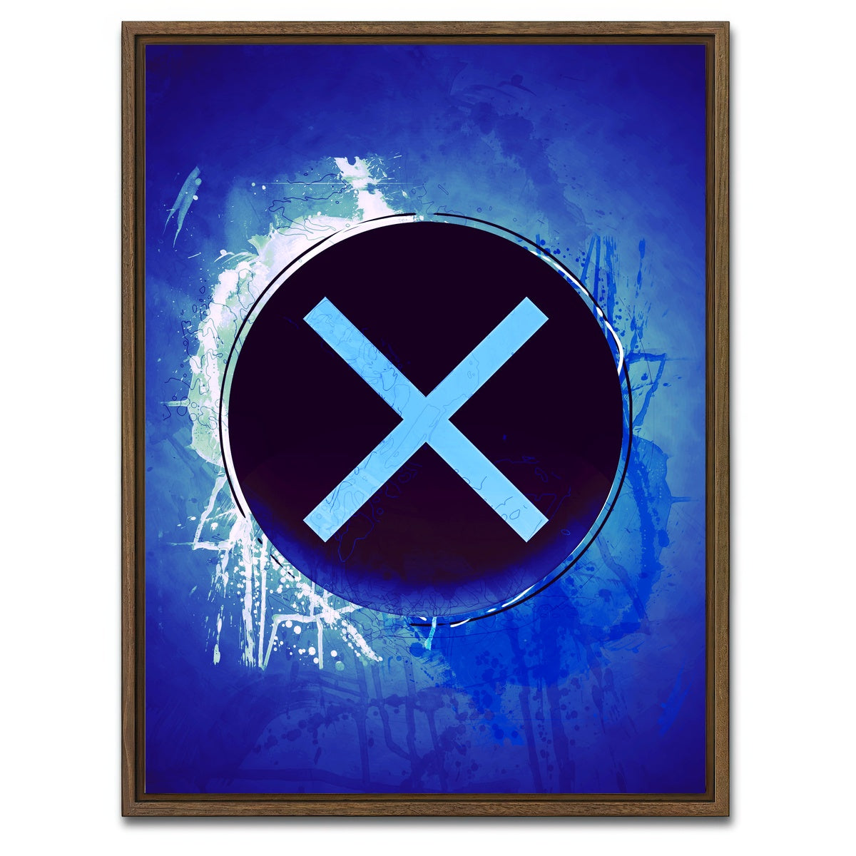 AUTO-MOCKUP WHITE | playstation x | 1 Piece | Walnut Framed Canvas | group=3x4