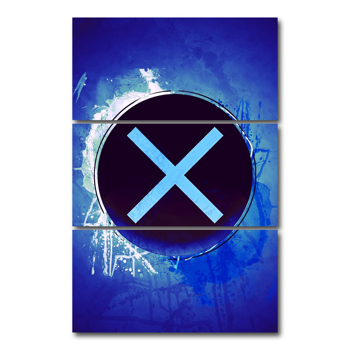 AUTO-MOCKUP WHITE | playstation x | 3 Piece | Gallery Wrap Canvas | group=12x24_stacked