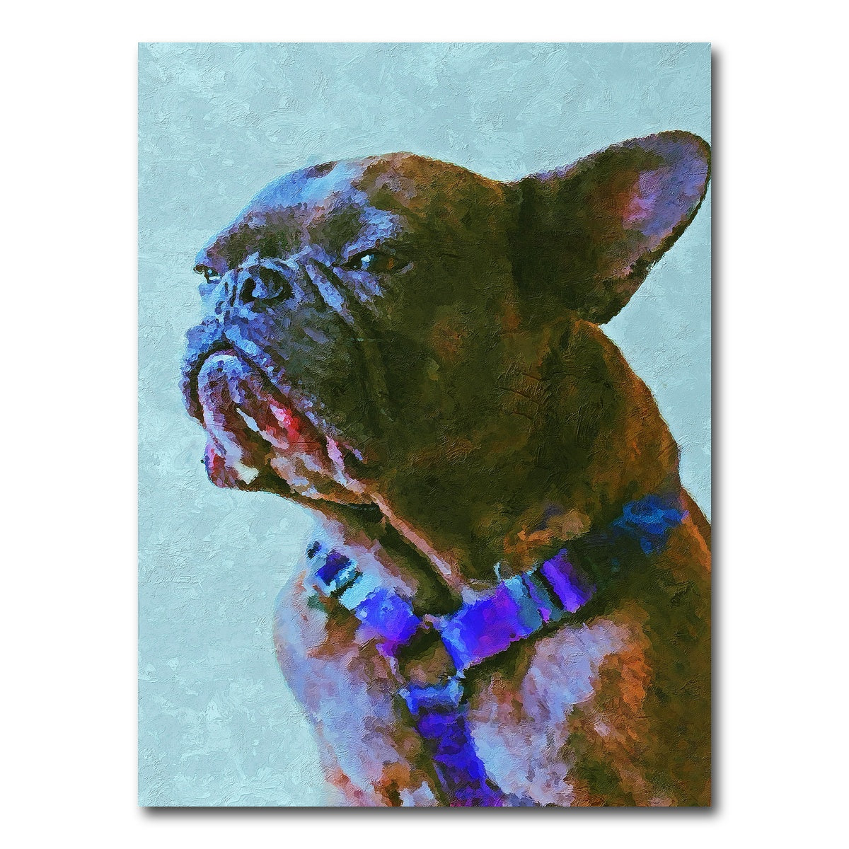 AUTO-MOCKUP WHITE | pug 2 painting | 1 Piece | Gallery Wrap Canvas | group=3x4
